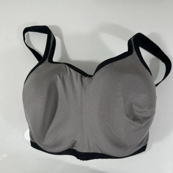 NWT $72 Natori [ 32H ] Yogi‎ Convertible Sports Bra in Grey Black