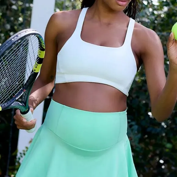 NWT‎ FP MOVEMENT x HATCH Never Better Square Neck Maternity Sports Bra White Med