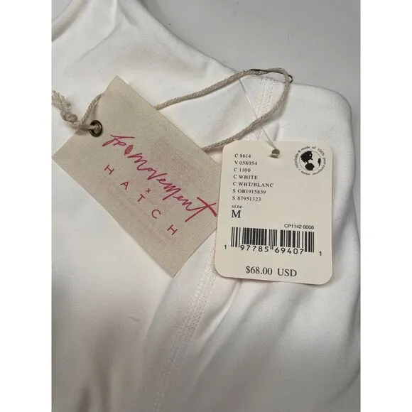 NWT‎ FP MOVEMENT x HATCH Never Better Square Neck Maternity Sports Bra White Med