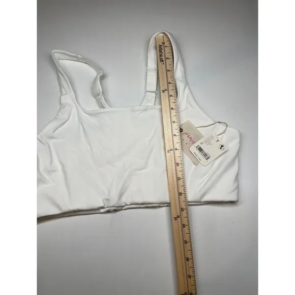 NWT‎ FP MOVEMENT x HATCH Never Better Square Neck Maternity Sports Bra White Med