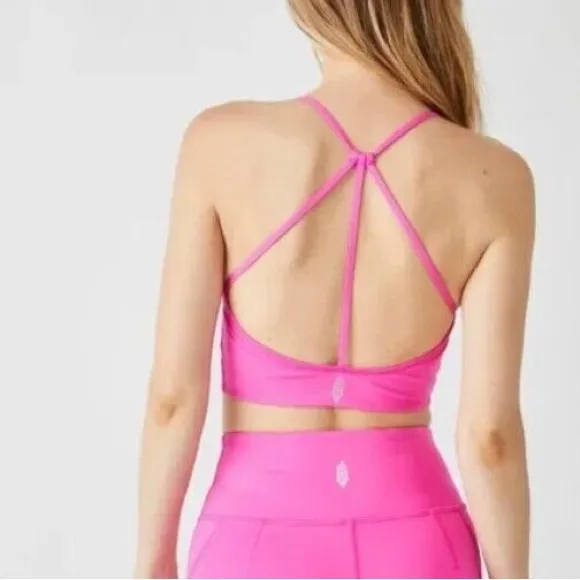 NWT Free People Movement Pink Got Your Back Sports Bra Yoga