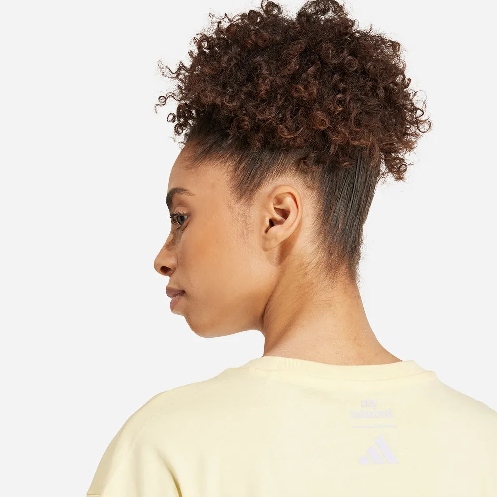 Áo Thun Nữ Adidas Yoga Stay Balanced Graphic - Vàng