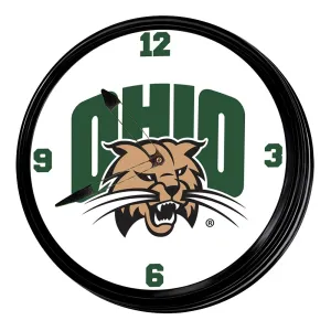 Ohio University Bobcats: Retro Lighted Wall Clock