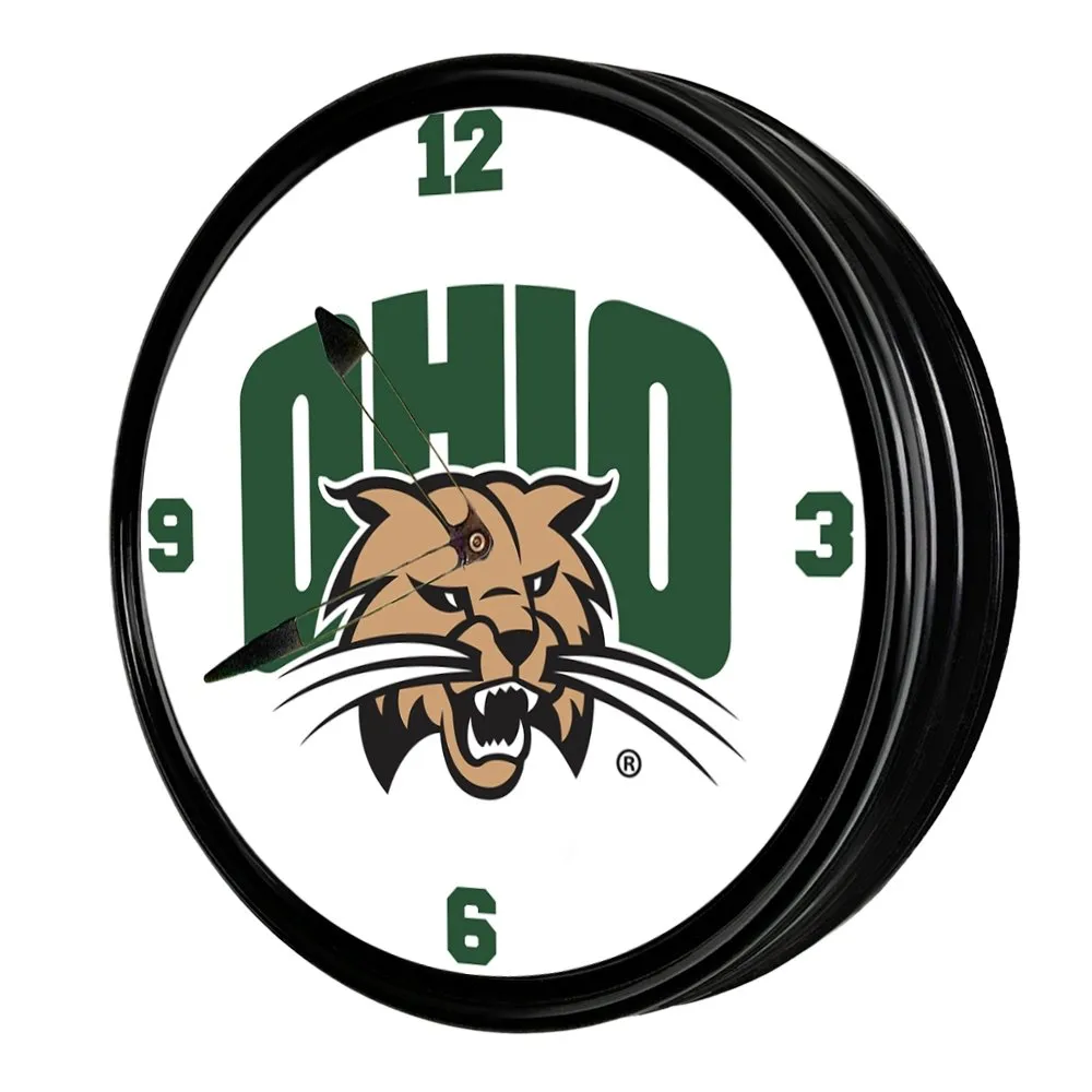 Ohio University Bobcats: Retro Lighted Wall Clock