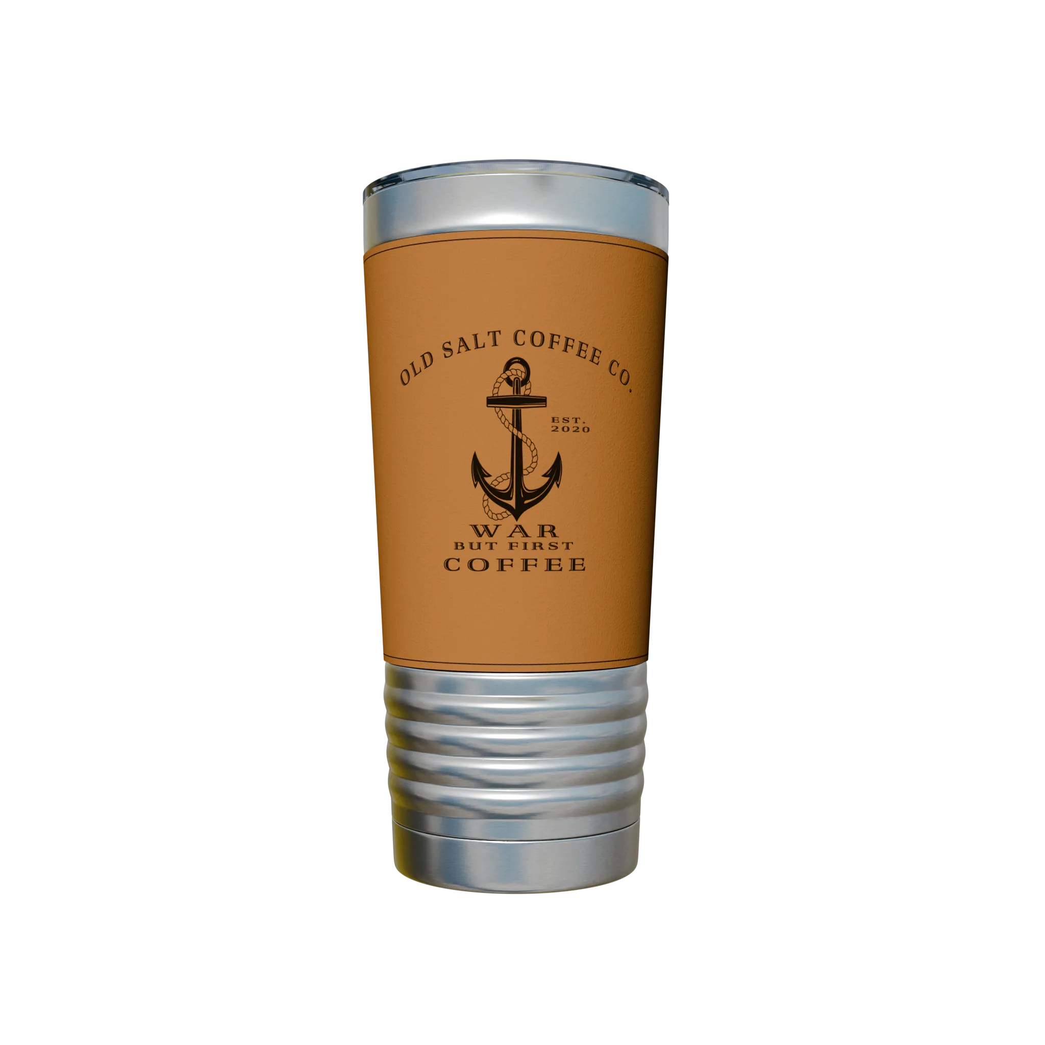 Old Salt Leather Engraved Tumbler