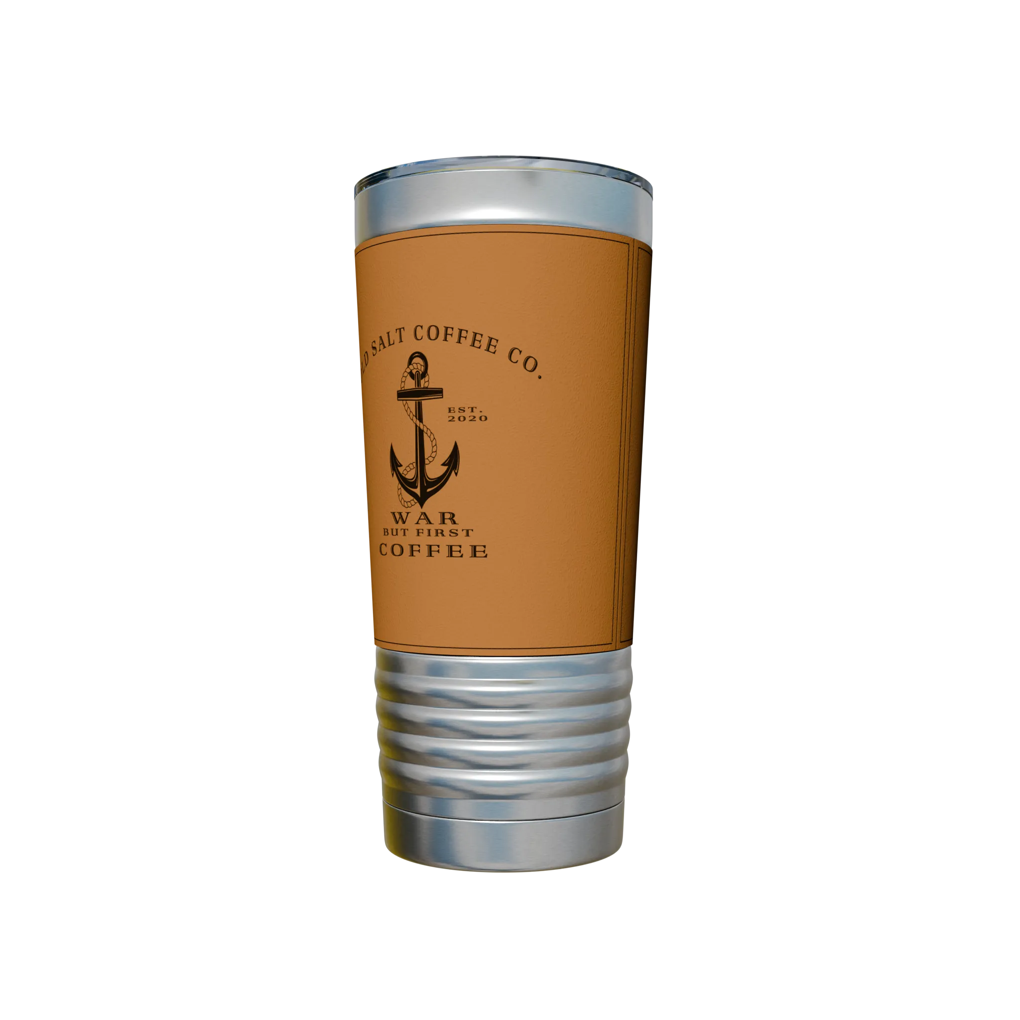 Old Salt Leather Engraved Tumbler