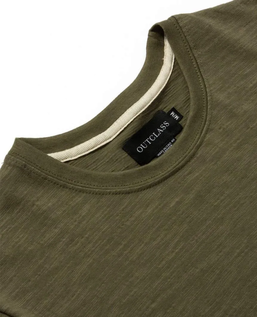 Olive Slub S/S T-Shirt
