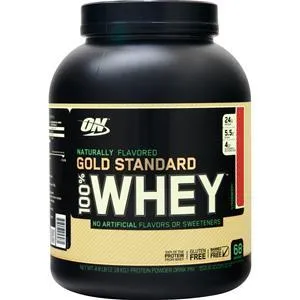 Optimum Nutrition 100% Whey Protein - Gold Standard (Natural) Strawberry 4.8 lbs