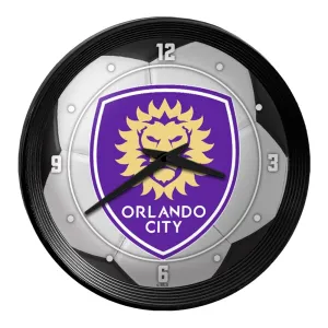 Orlando City: Soccer Ball - Ribbed Frame Wall Clock
