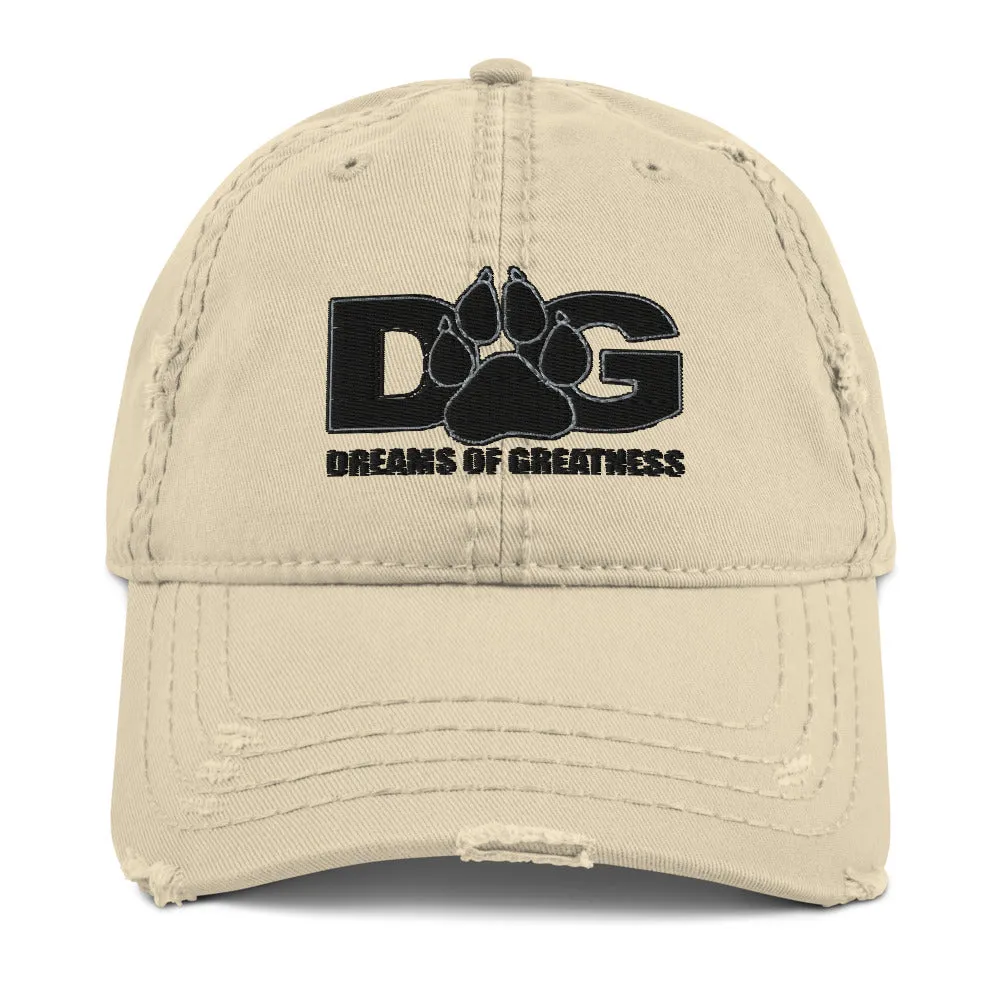 Paw Print OG Distressed Dad Cap