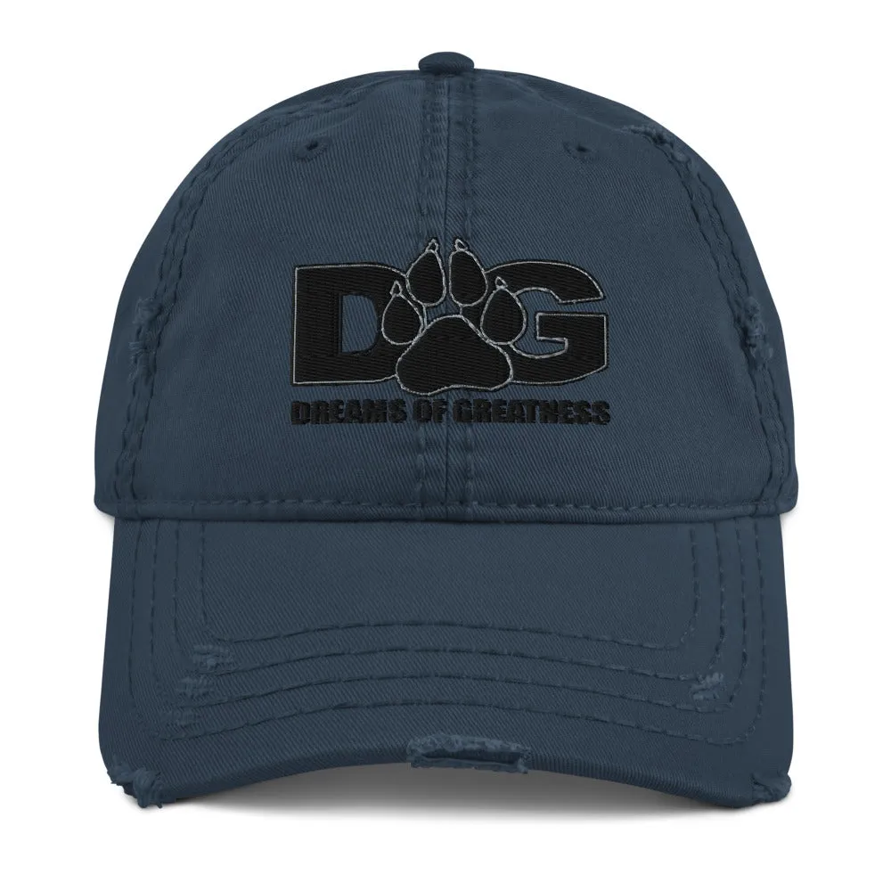 Paw Print OG Distressed Dad Cap