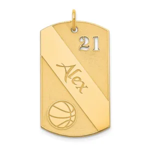 Personalized Basketball Dog Tag Charms