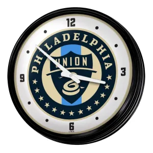 Philadelphia Union: Retro Lighted Wall Clock