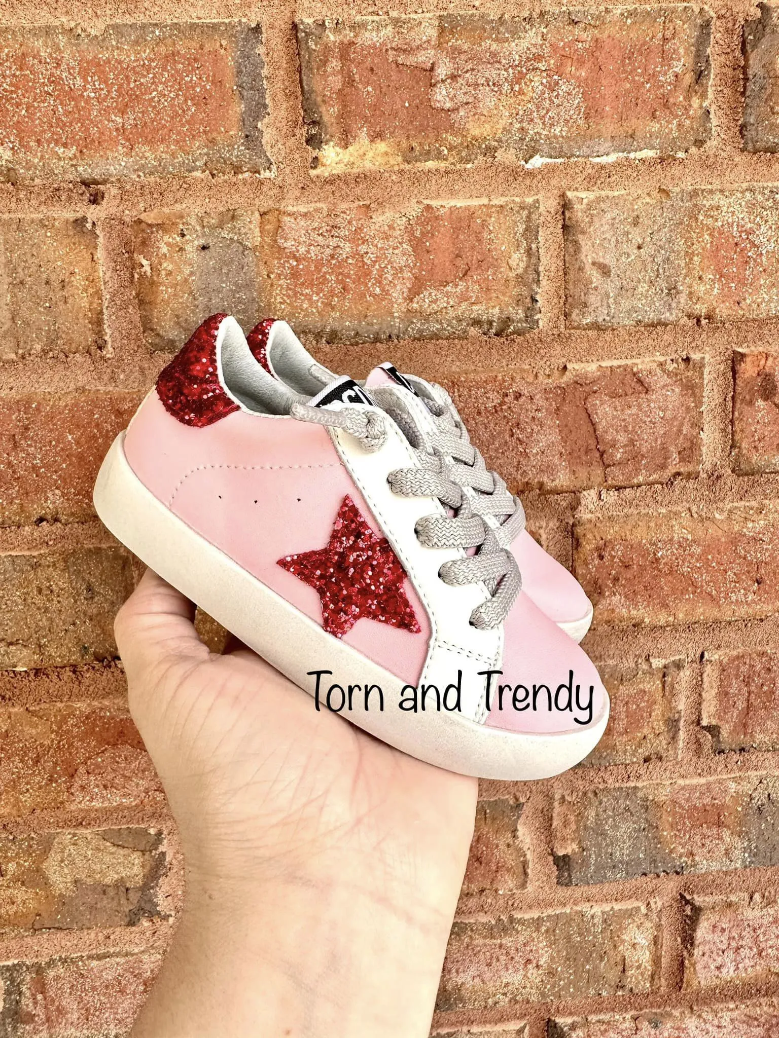 Pink and Red Star Sneakers Monkey