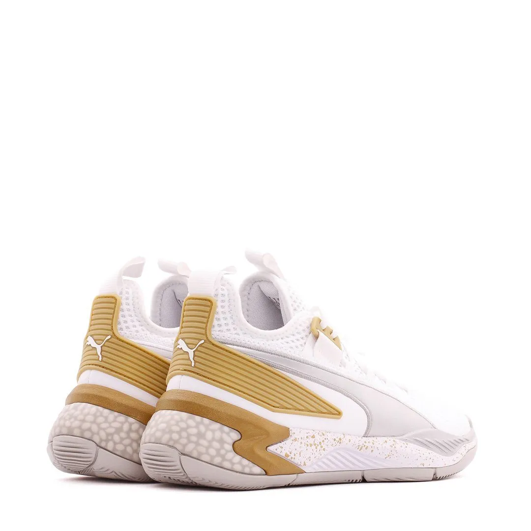 Puma Basketball Uproar Hybrid Court White Metallic Silver Men 192775-09