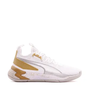 Puma Basketball Uproar Hybrid Court White Metallic Silver Men 192775-09
