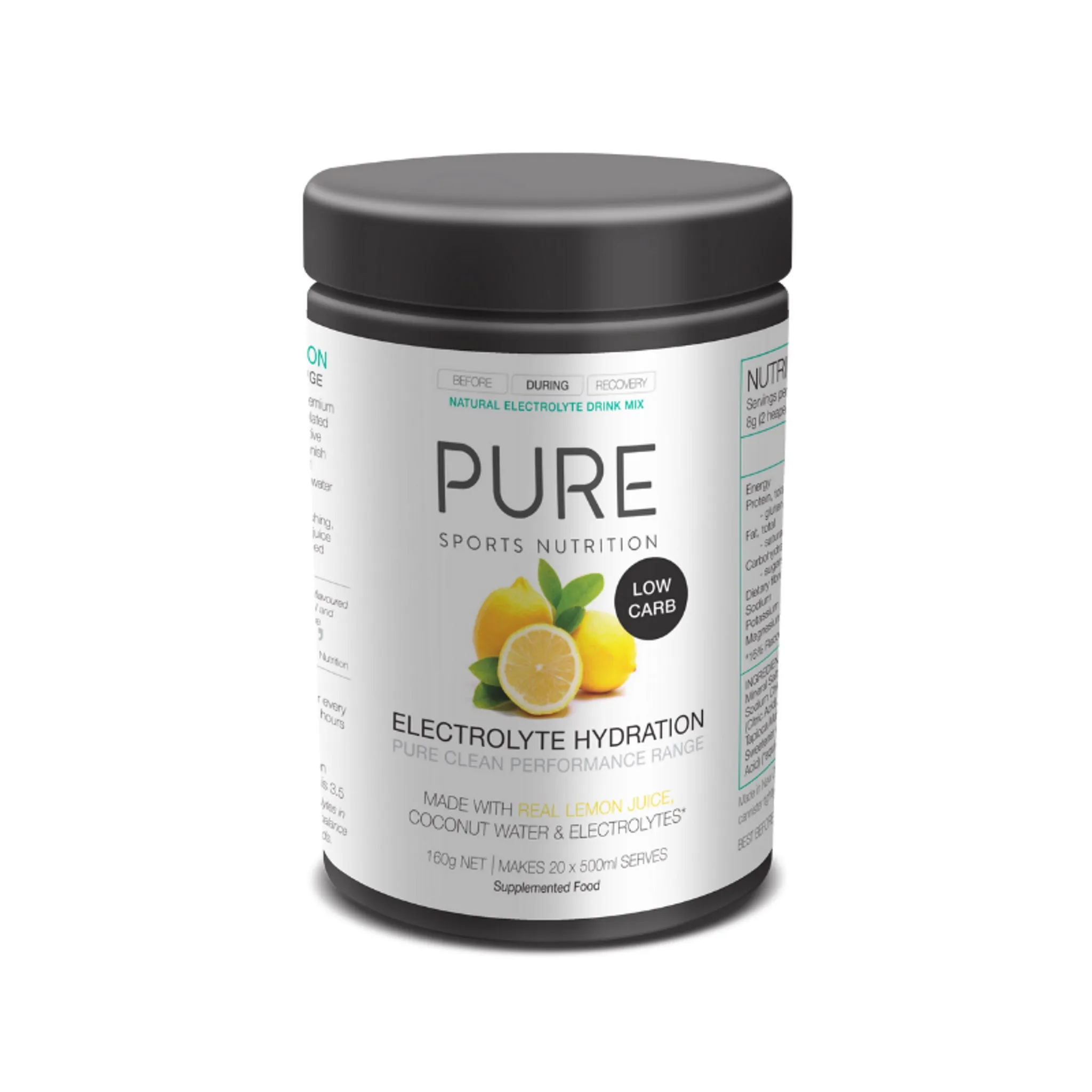 PURE Low Carb Electrolyte Drink 160g Lemon