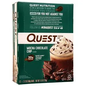 Quest Nutrition Quest Natural Protein Bar Mocha Chocolate Chip 12 bars