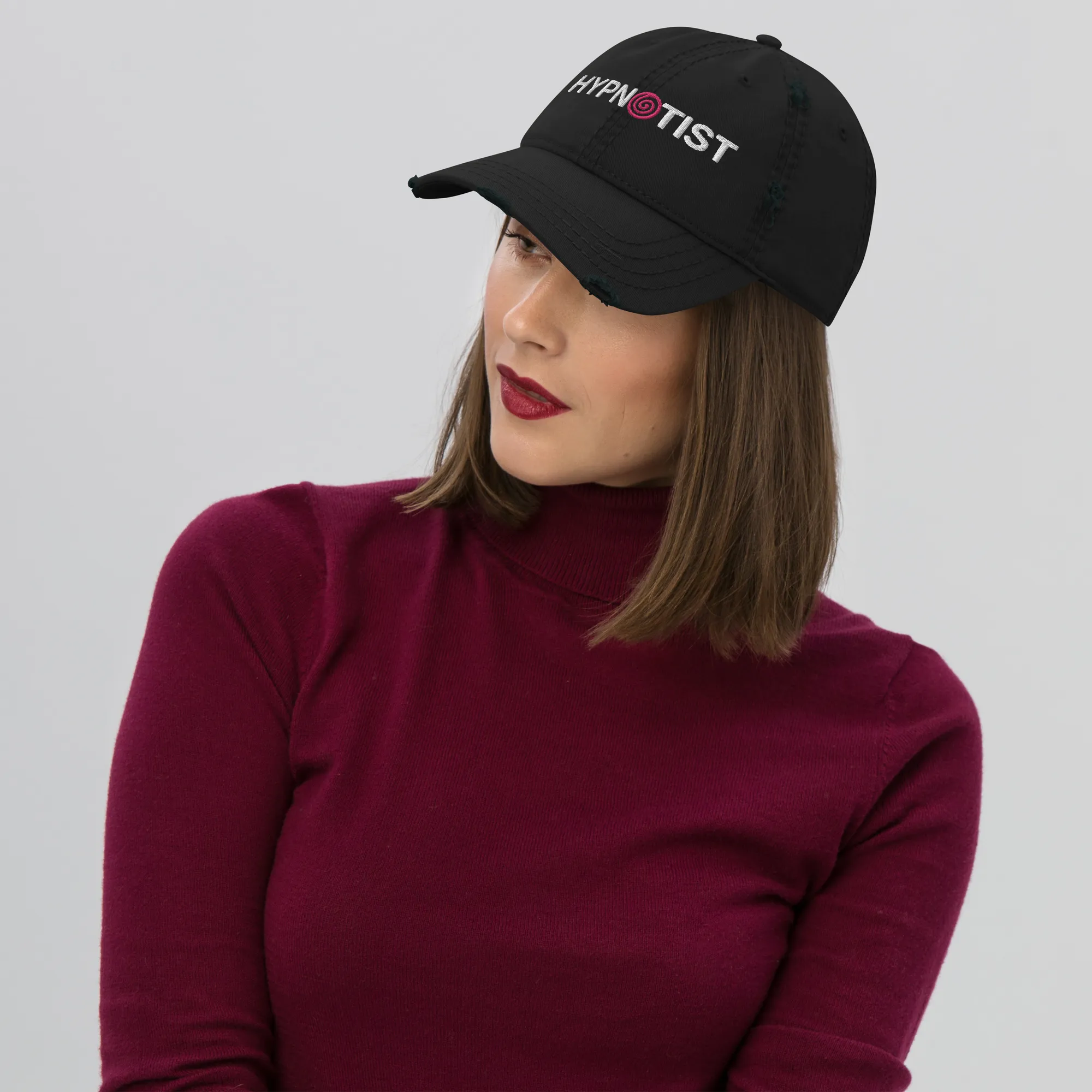 "HyPNOTIST" Dad Hat with Pink Spiral