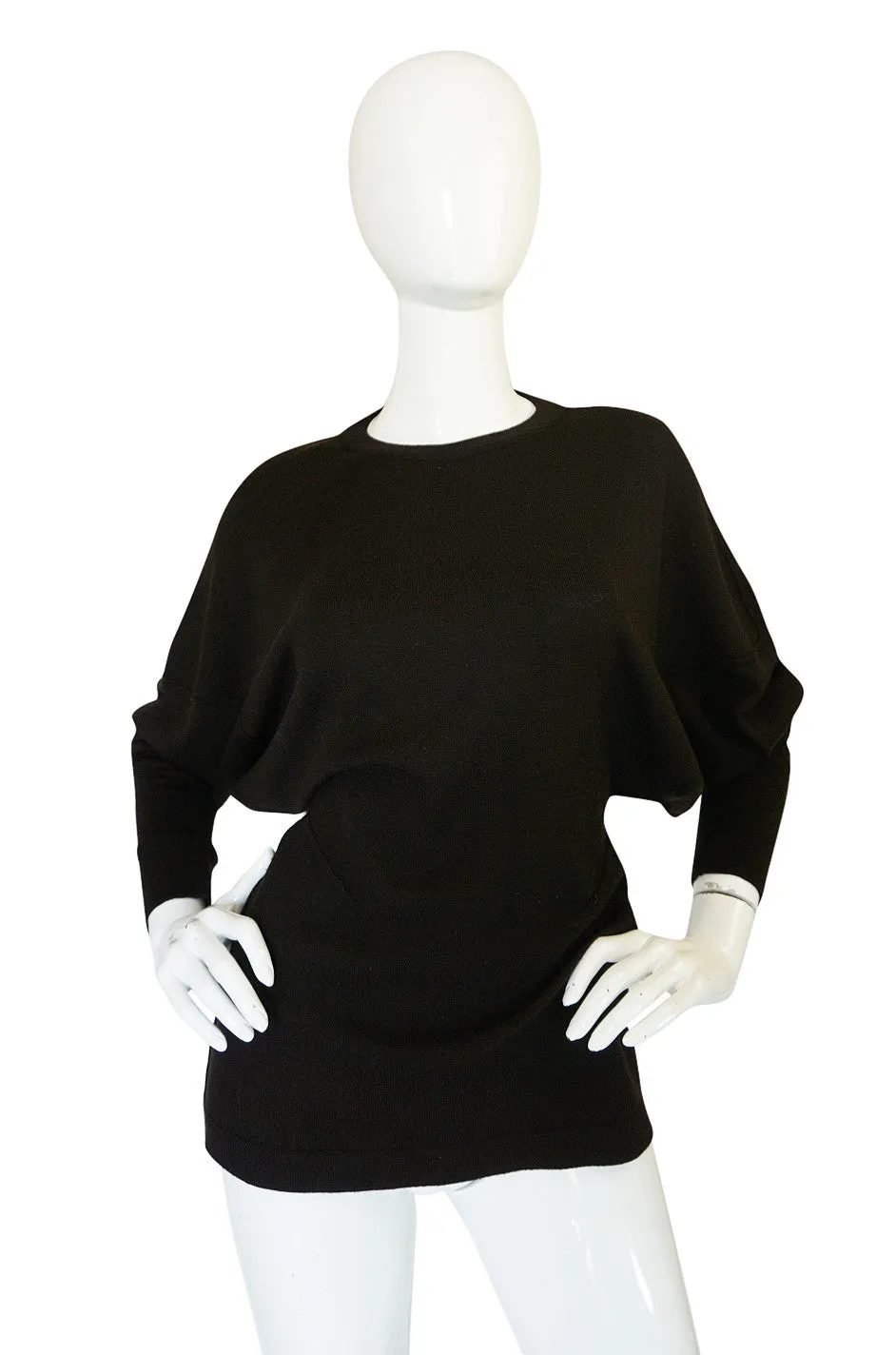 Rare 1980s Chocolate Azzedine Alaia Knit Sweater