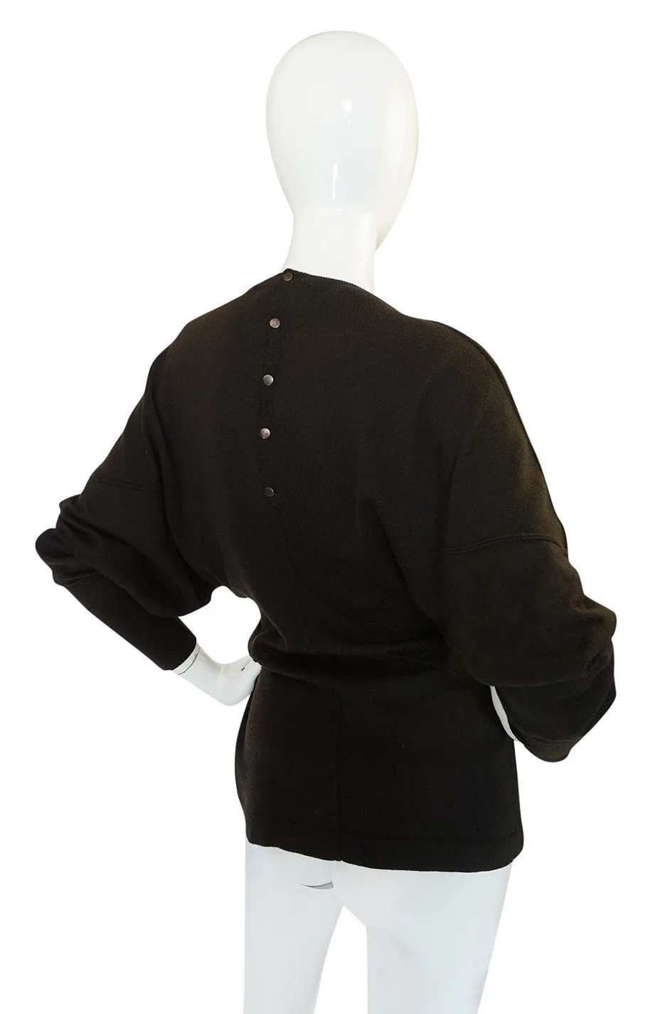 Rare 1980s Chocolate Azzedine Alaia Knit Sweater