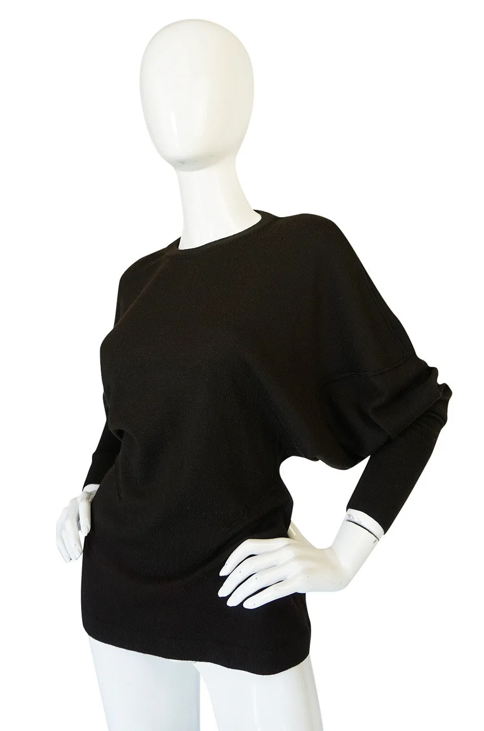 Rare 1980s Chocolate Azzedine Alaia Knit Sweater