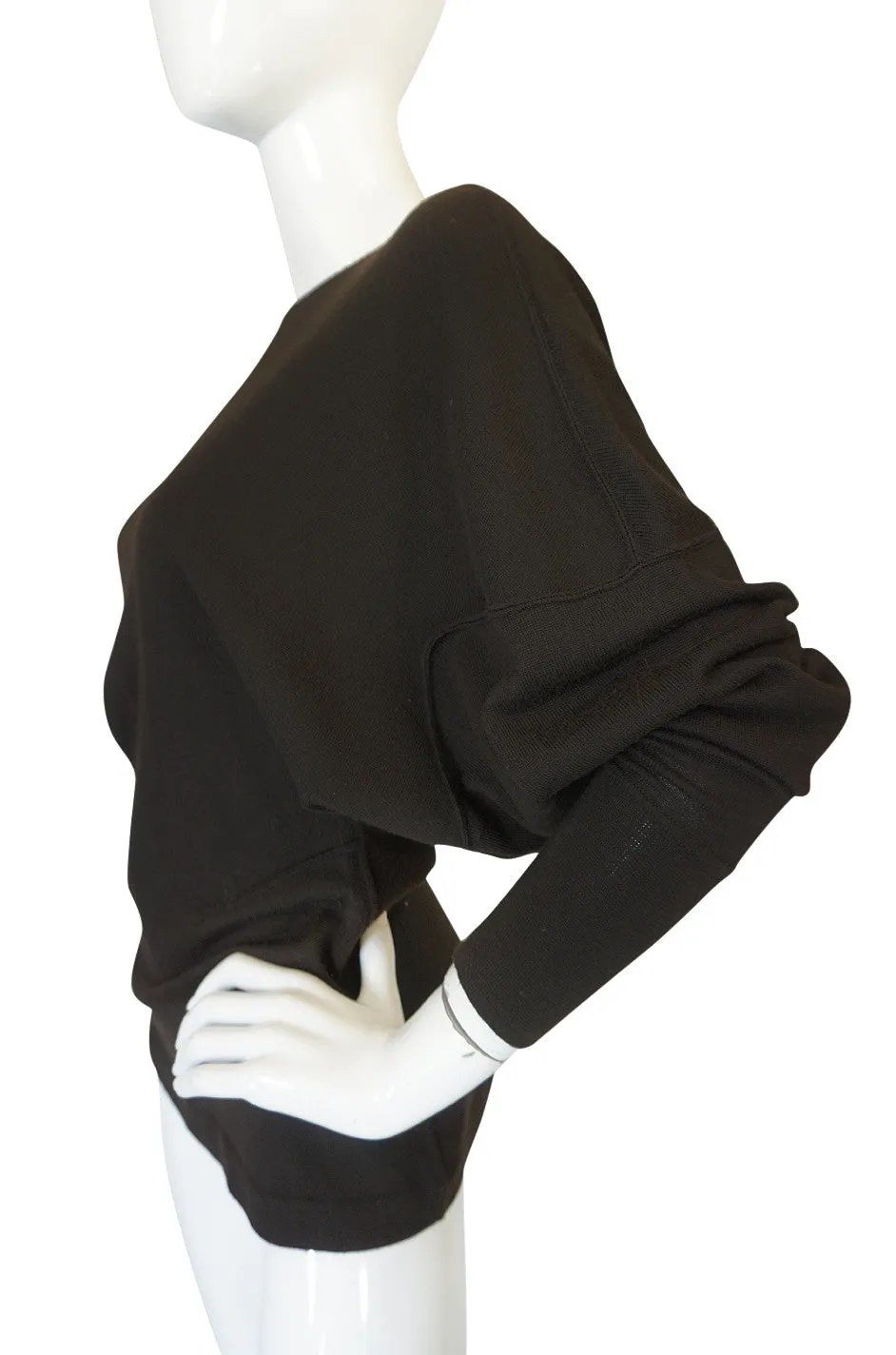 Rare 1980s Chocolate Azzedine Alaia Knit Sweater
