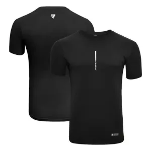 RDX T2 BLACK SHORT SLEEVES SWEAT-WICKING GYM DRY-FIT T-SHIRT