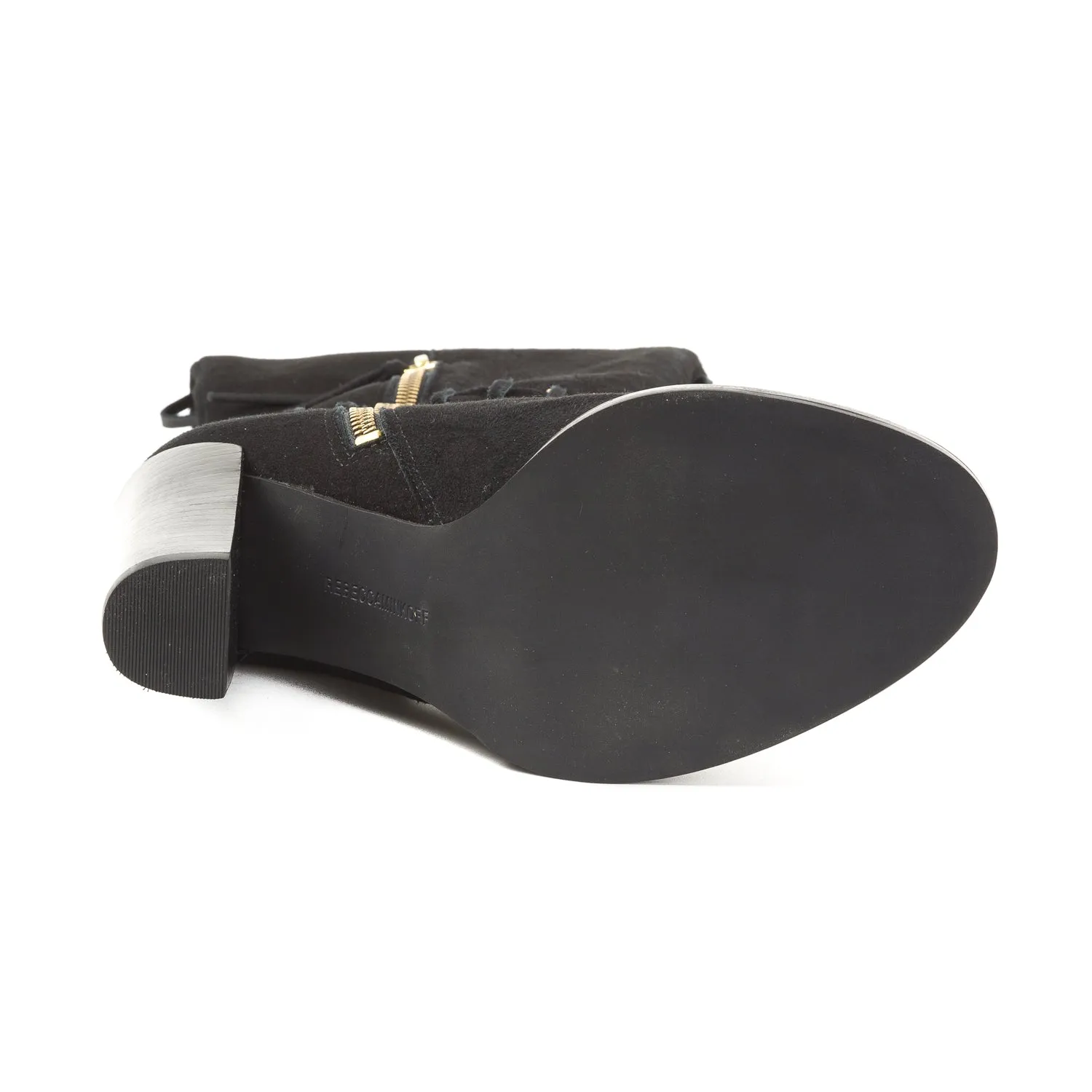 REBECCA MINKOFF Women's Bardot Black Suede OTK Boots $525 NIB