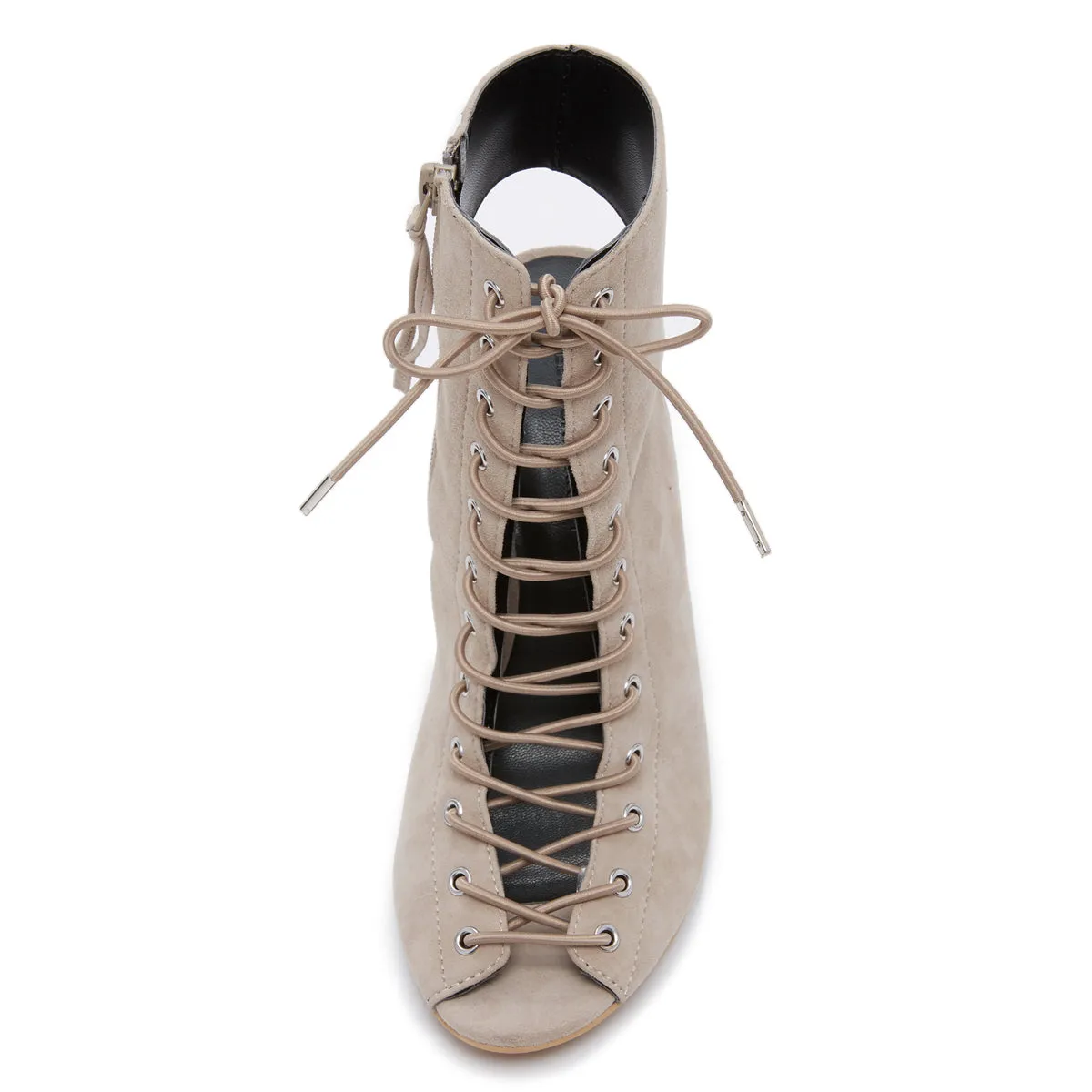 REBECCA MINKOFF Women's Elle Sand Suede Lace-Up Wedges $195 NIB