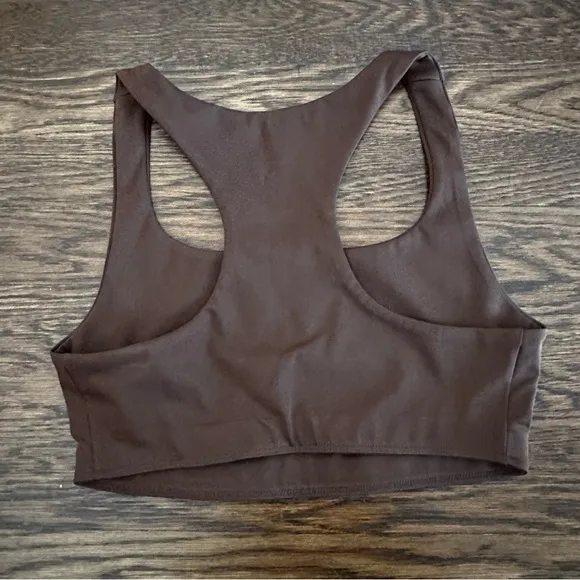 Reformation Gwen EcoMove sports bra - racer back brand new small brown