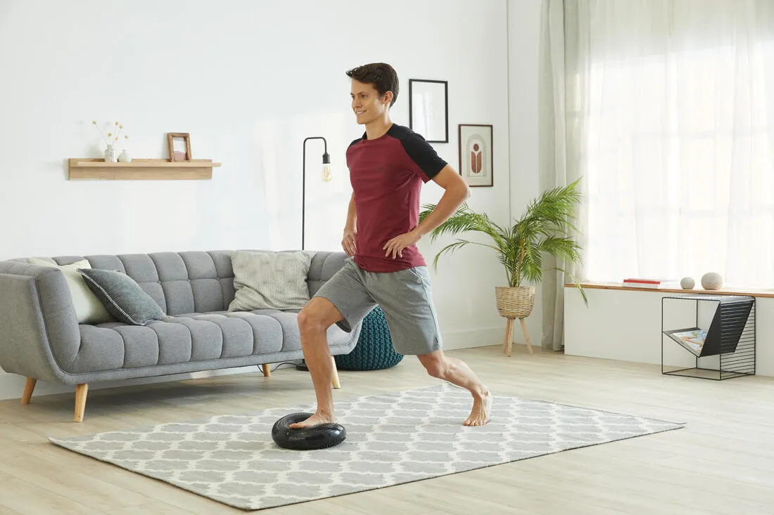 Reversible and Adjustable Fitness Balance Cushion - Black