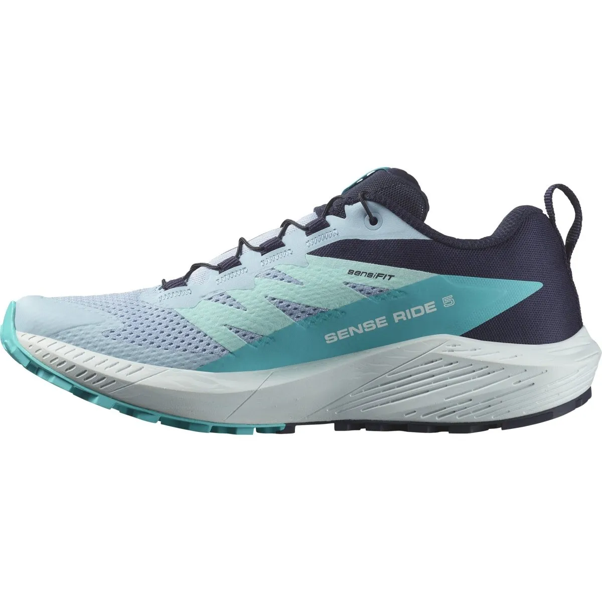 Salomon - Sense Ride 5 - Women's - Cashmere Blue/Carbon/Peacock Blue