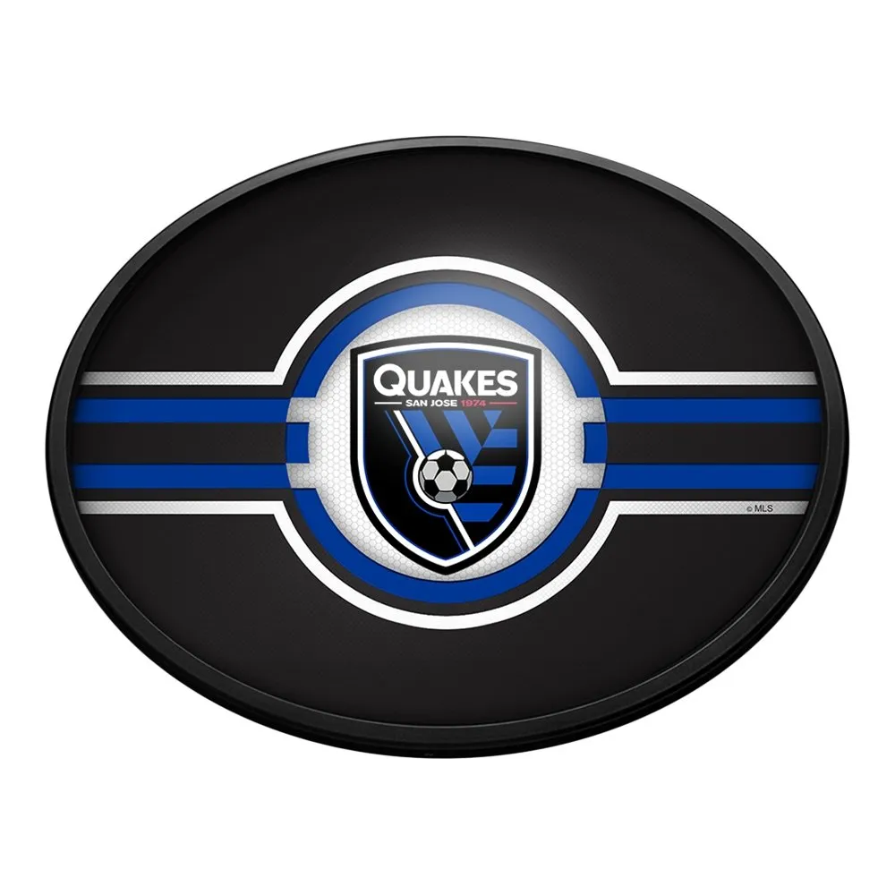 San Jose Earthquakes: Oval Slimline Lighted Wall Sign