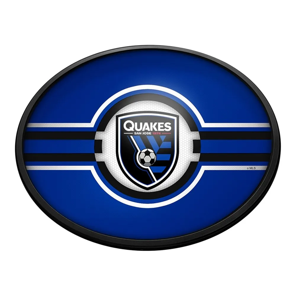 San Jose Earthquakes: Oval Slimline Lighted Wall Sign