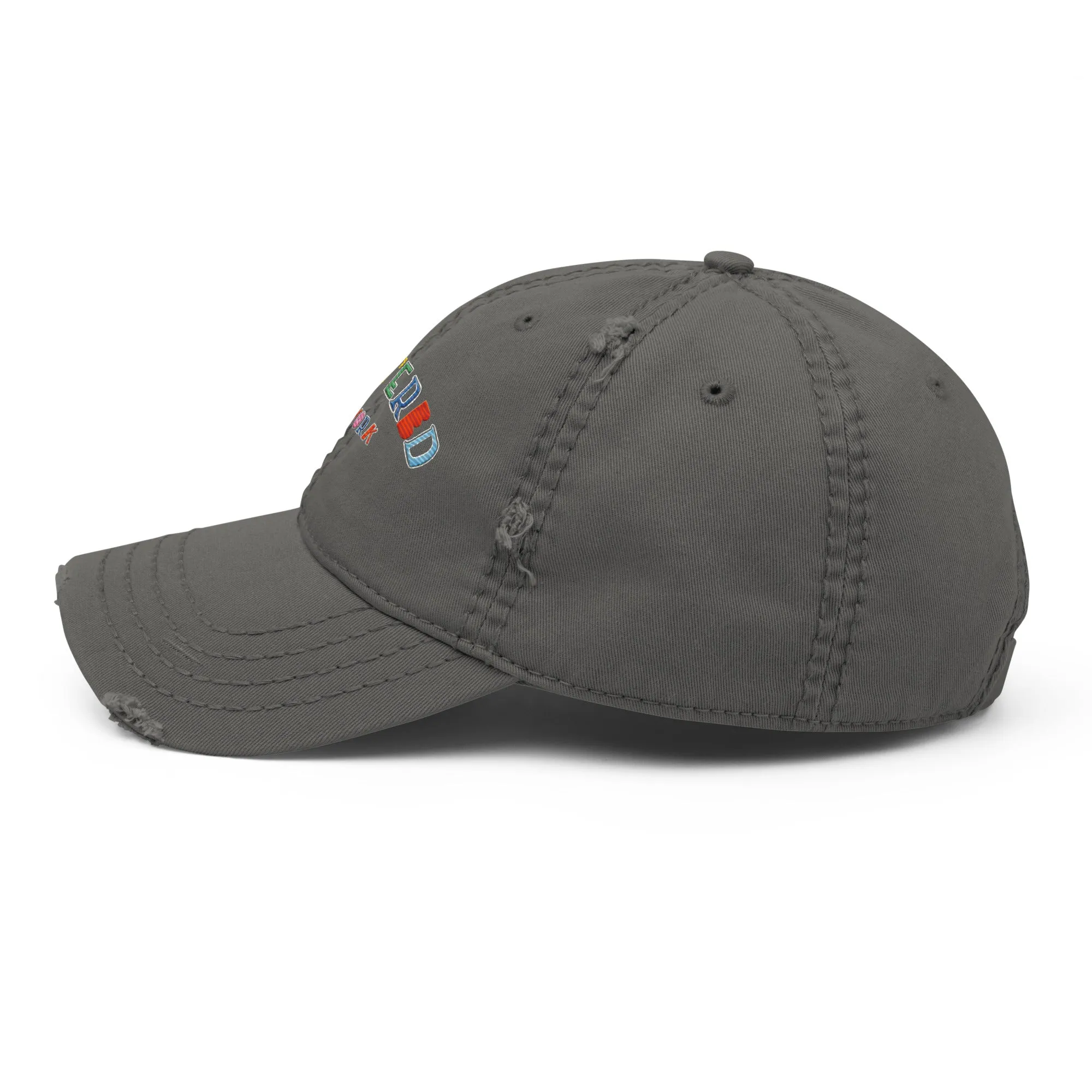 Scattered S/S '25 Logo Embroidered Distressed Dad Hat