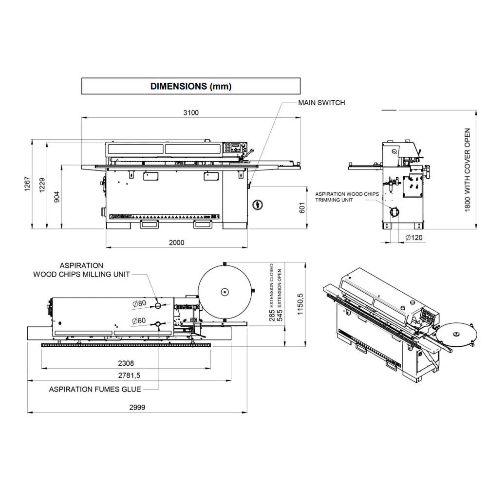 SCM Minimax ME 28ET Automatic Edgebander with Pre-Milling - 3PH, 220V