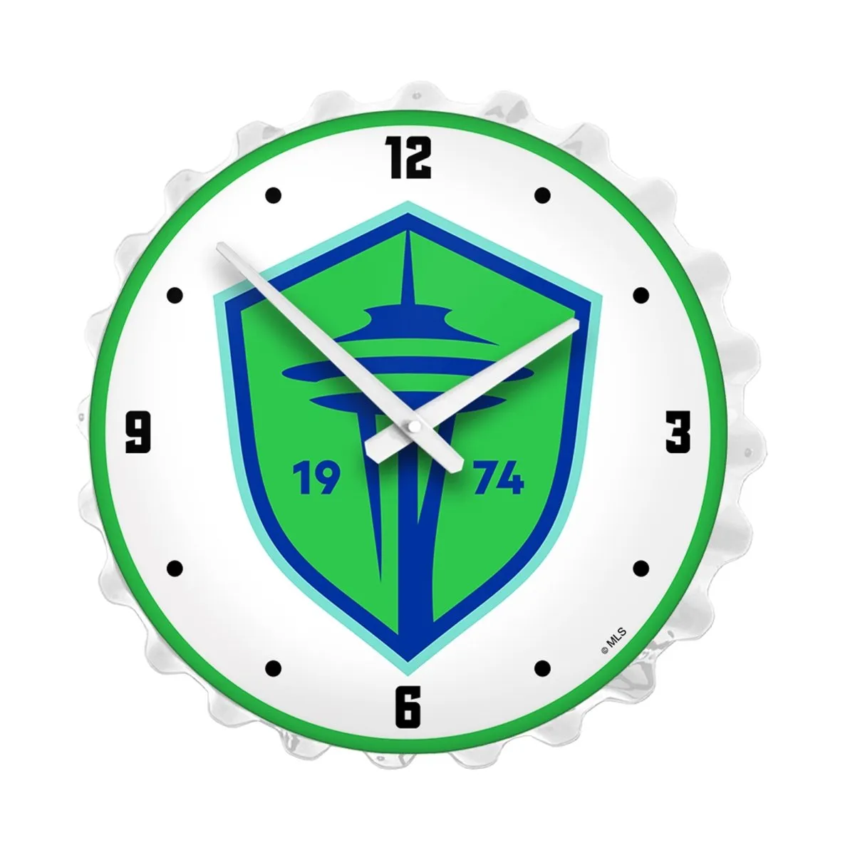 Seattle Sounders: Bottle Cap Lighted Wall Clock