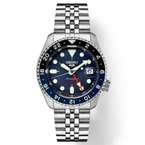 Seiko 42MM 5 Sports SKX GMT Blue Dial Automatic Watch in Stainless Steel