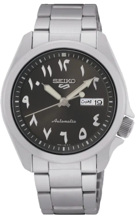Seiko 5 Sports Automatic Arabic-Numeric Dark Grey Dial Date-Day Display SRPH47