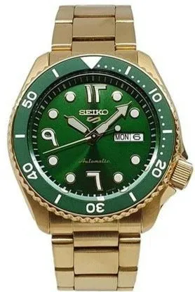Seiko 5 Sports Automatic Arabic Numeric Green Dial Date Display SRPF90K1