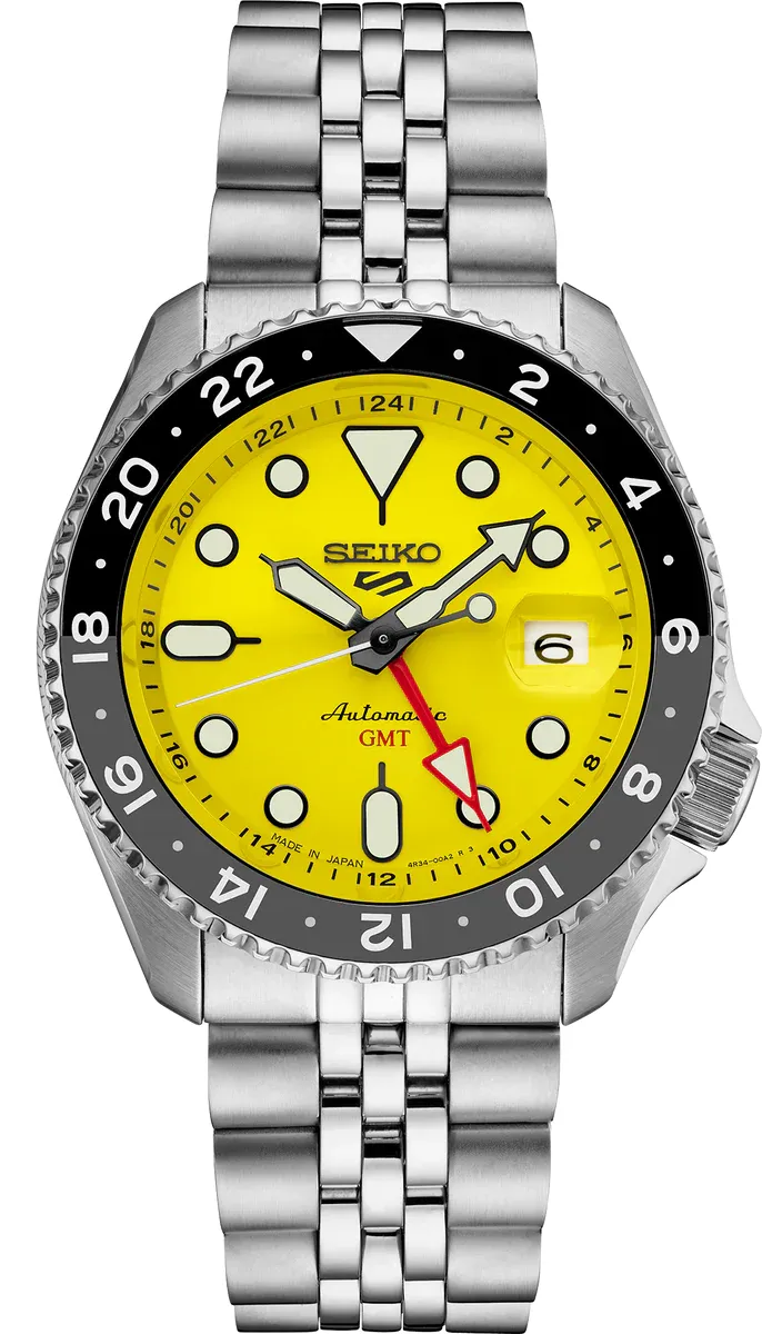 Seiko 5 Sports Automatic GMT SKX Sports Style USA Exclusive Yellow Dial SSK017