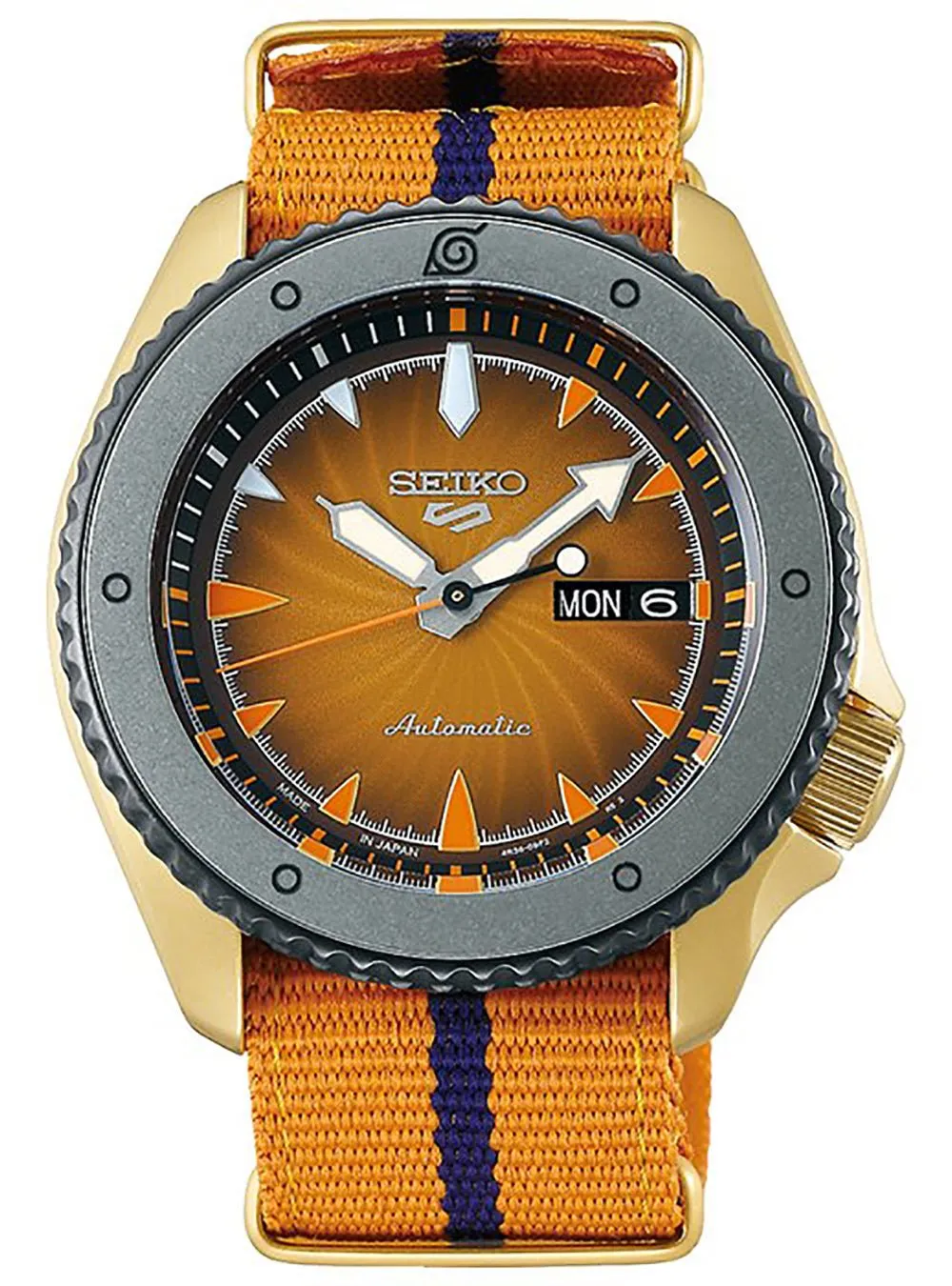 SEIKO 5 SPORTS NARUTO & BORUTO LIMITED EDITION NARUTO UZUMAKI MODEL SBSA092 MADE IN JAPAN JDM
