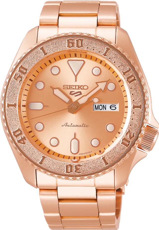 Seiko 5 Sports SKX Street Style Automatic Rose Gold Tone SRPE72