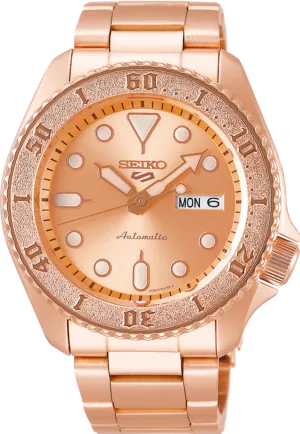 Seiko 5 Sports SKX Street Style Automatic Rose Gold Tone SRPE72