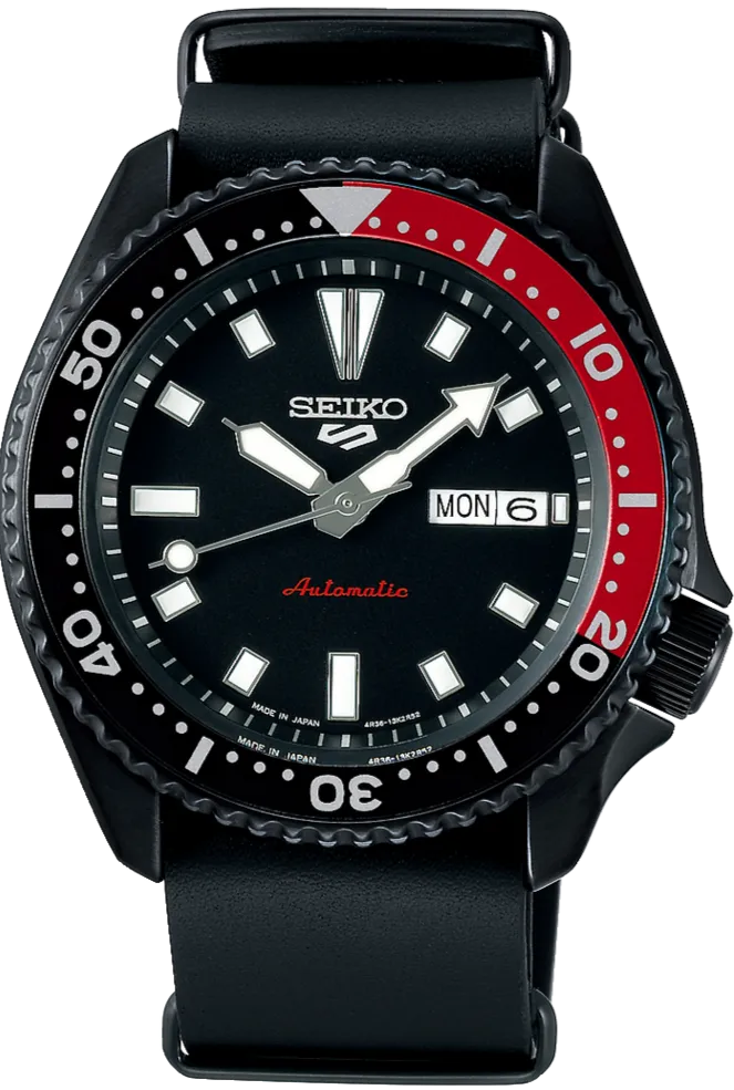 Seiko X Journal Standard Collaboration 5 Sports Limited Edition Black & Red JDM SBSA189