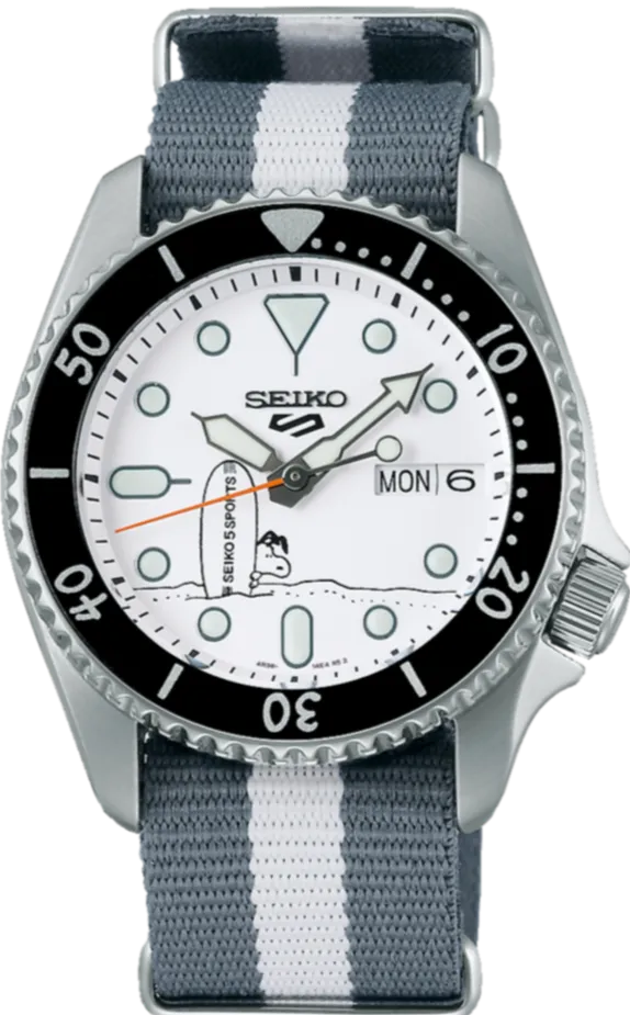 Seiko X PEANUTS 5 Sports 55th Anniversary SKX Sense Style Limited Edition SRPK25