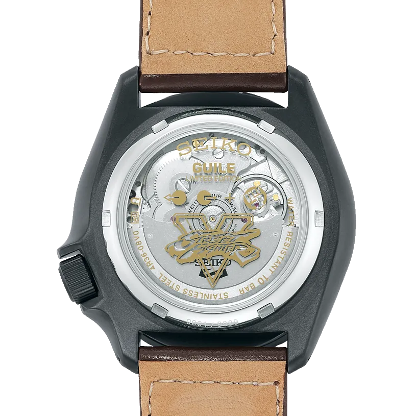 Seiko X Street Fighter V 5 Sports Mechanical Automatic Limited Edition "GUILE" SRPF21