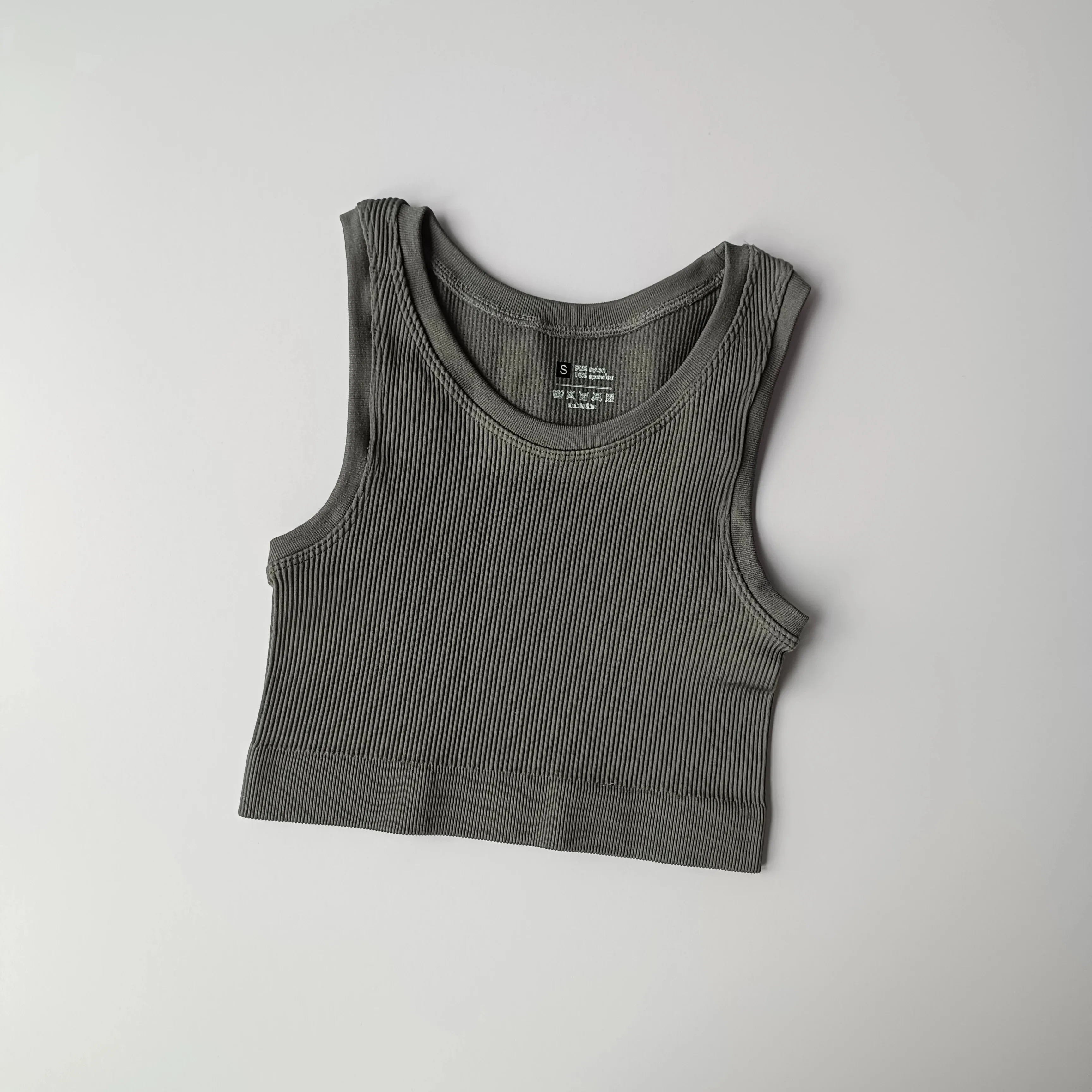 Sexy Women Yoga Gym Sports Vest - Fitness Running Short Vest, Solid Color Knitted Off Shoulder Gym Yoga Top
