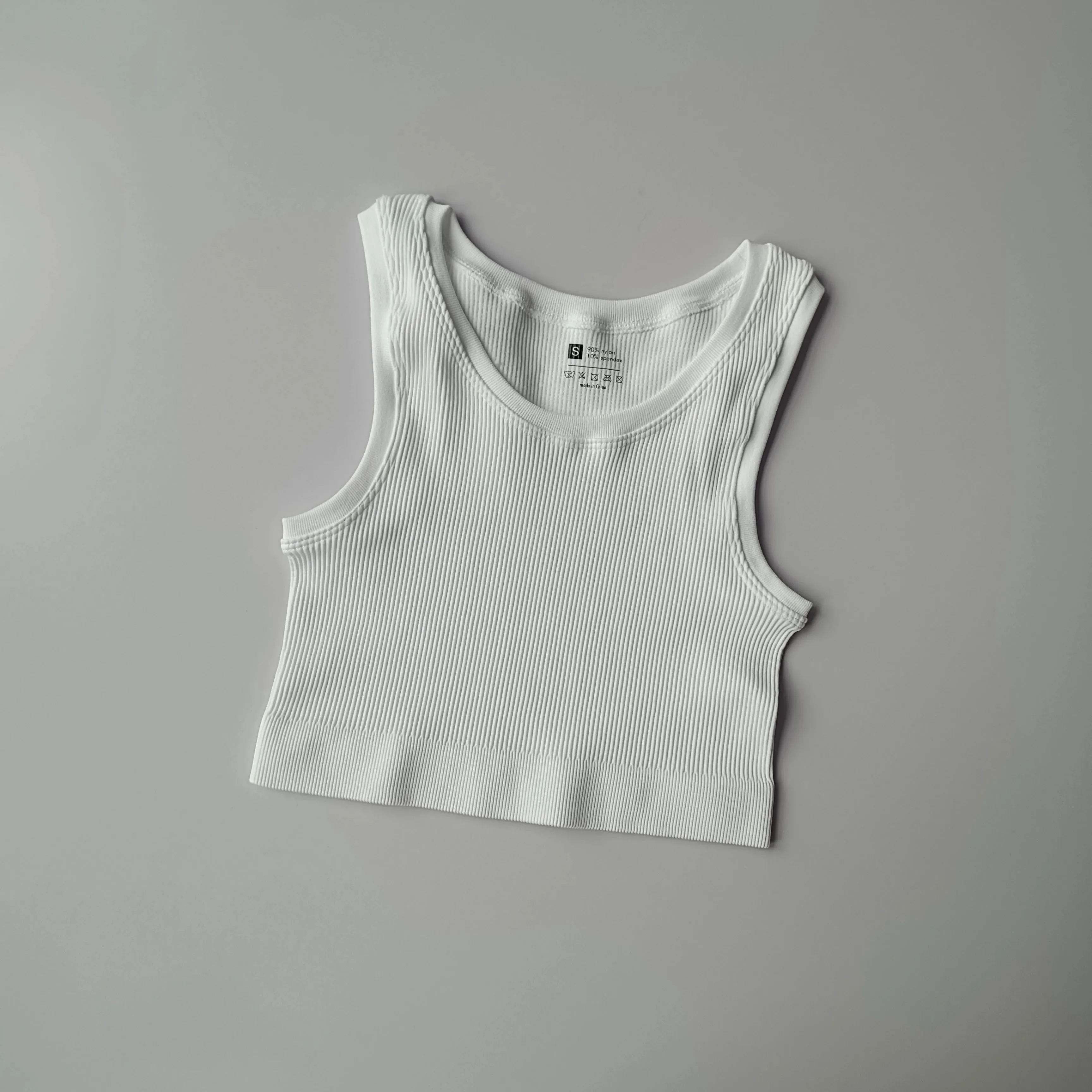 Sexy Women Yoga Gym Sports Vest - Fitness Running Short Vest, Solid Color Knitted Off Shoulder Gym Yoga Top